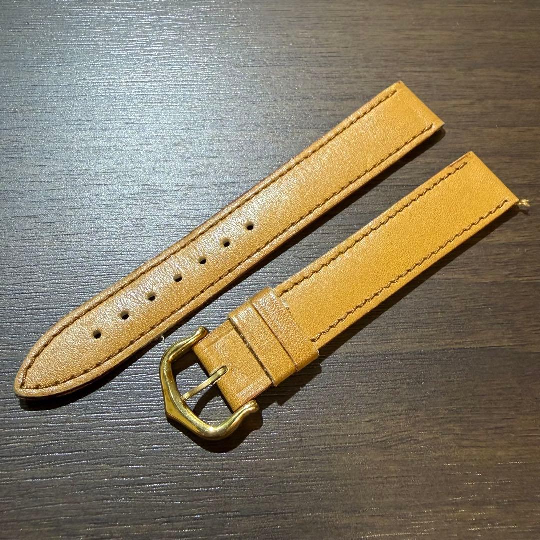 カルティエ Cartier ブラウンレザーベルト 純正尾錠付き　15mm幅