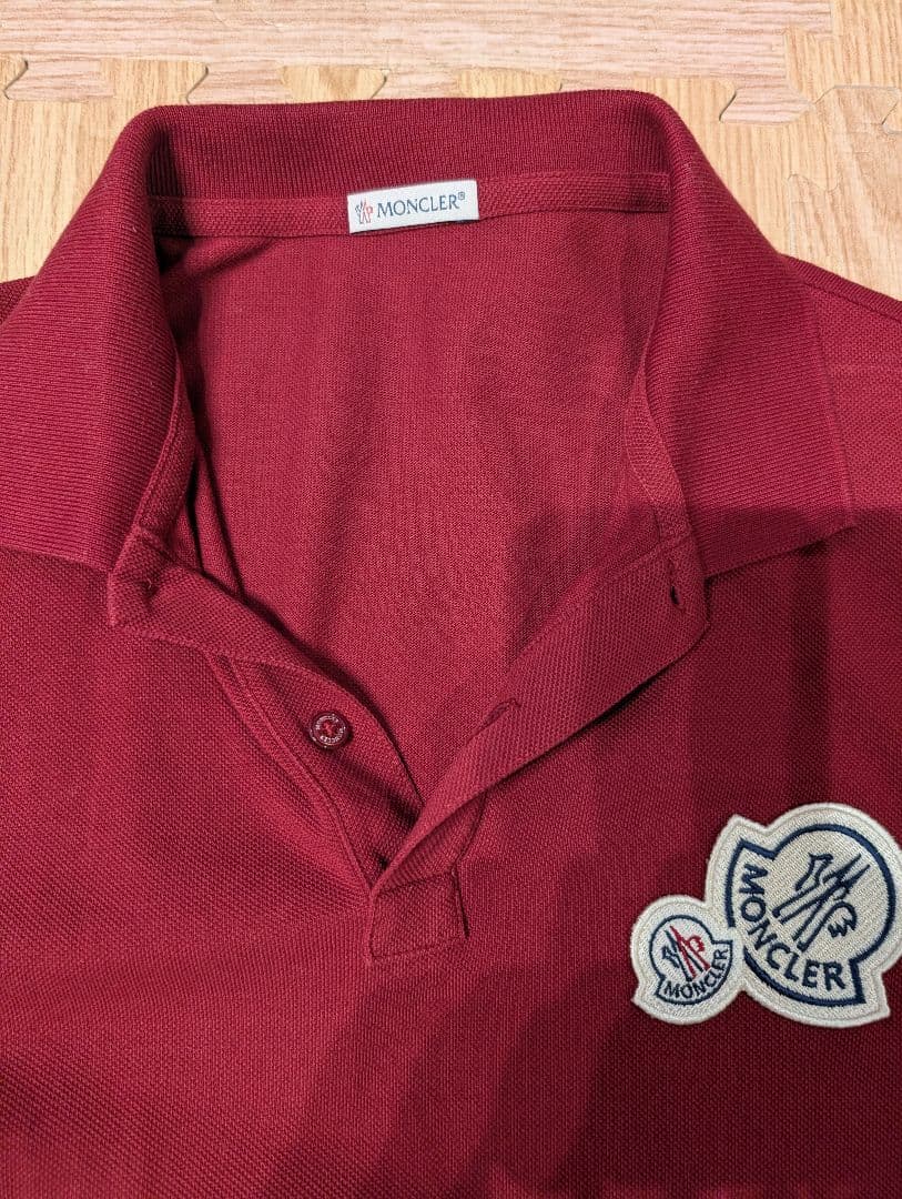 MONCLER モンクレール ポロシャツ 半袖 エンジ