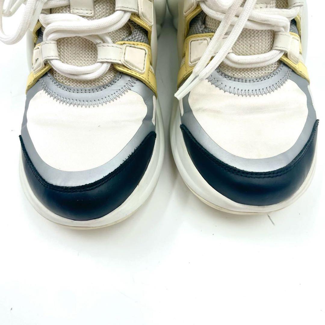 現行 ルイヴィトン LVアークライト モノグラム スニーカー 白 36 23cm