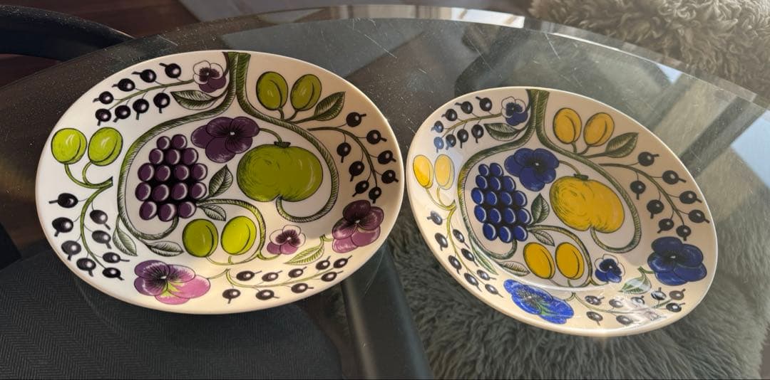 イッタラ アラビア パラティッシ オーバル 25 パープル イエロー セット