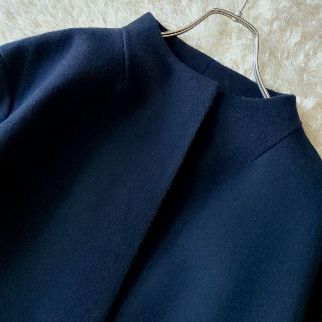 スキャパ♥大きいサイズ42 ウールコート◆トグル　Aライン　ネイビー　ゆったり