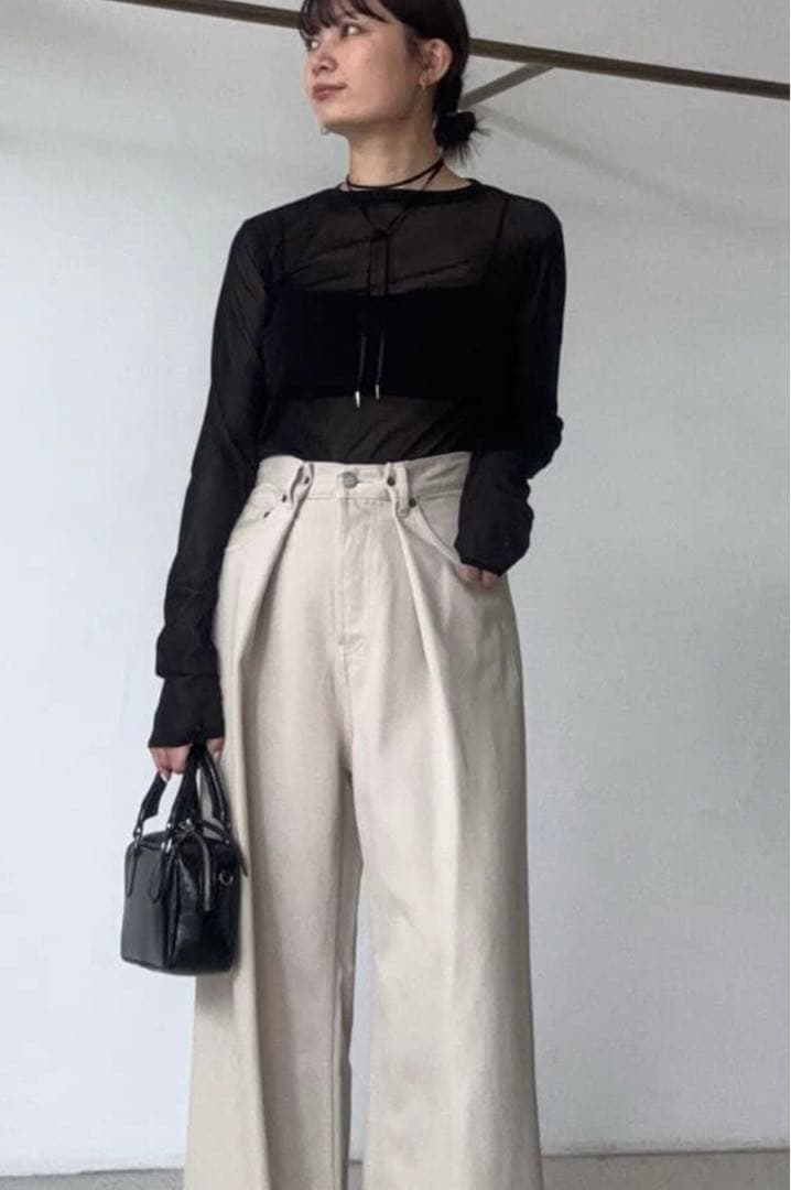 お値下げ❣️La nature linge シアチュールプルオーバー　ブラック