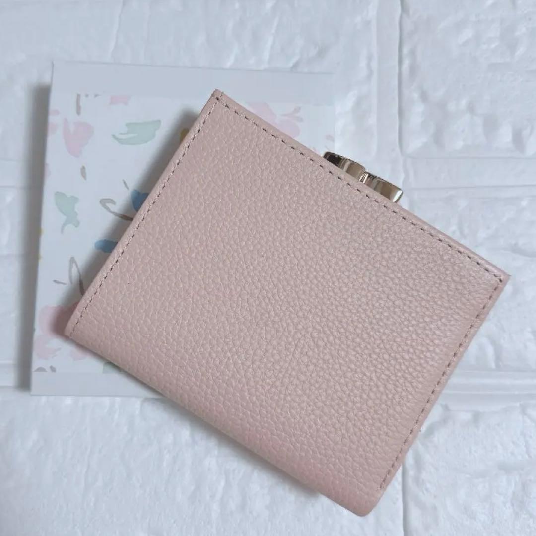 皇居限定 菊葉文化協会 がま口財布 ピンクベージュ