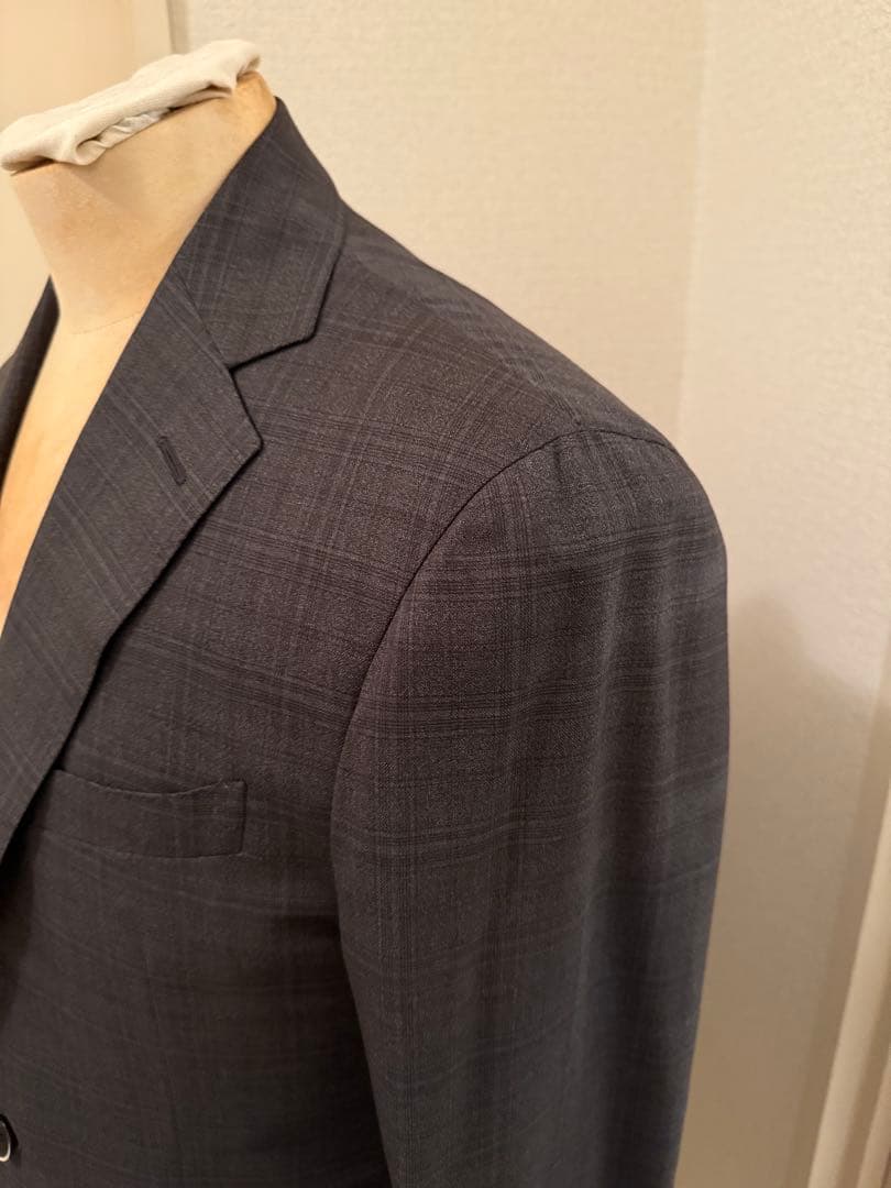 エリートさん用 CARUSO カルーゾグレー グレンチェック柄 スーツ