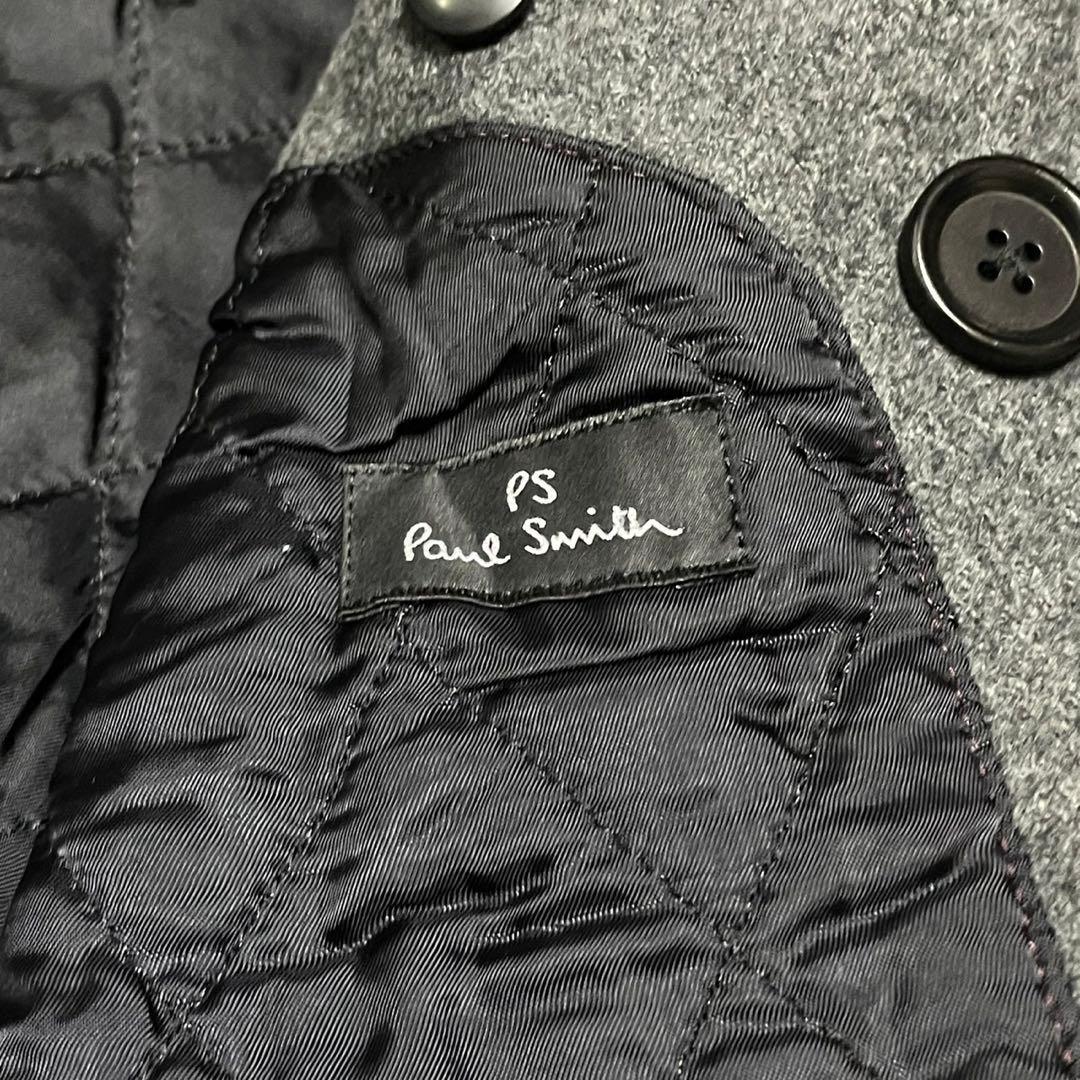 ポールスミス カシミヤ 銀ボタン Pコート ピーコート グレー サイズM