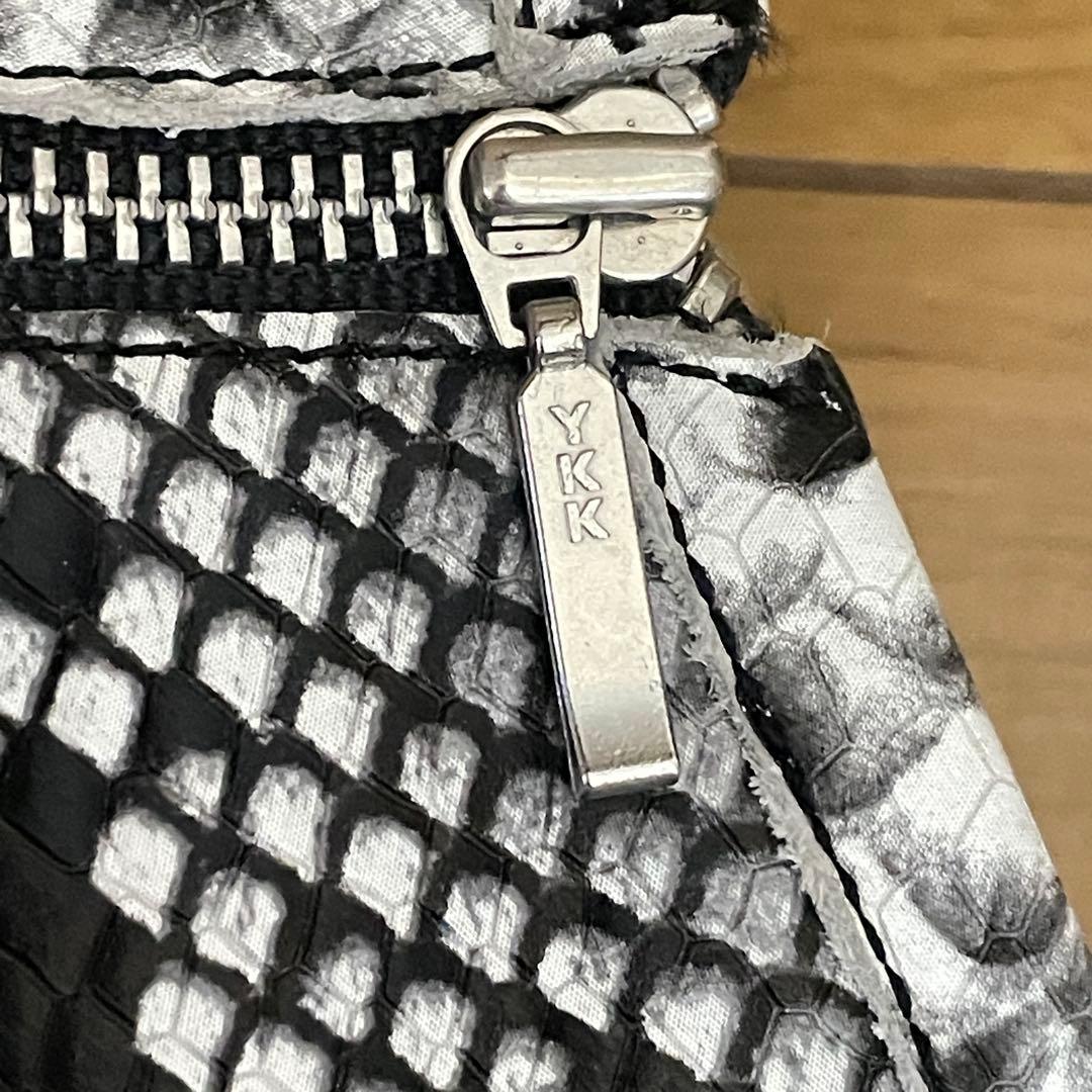 超美品 レア HARE パイソン柄 ショートブーツ レザー サイドジップ 厚底