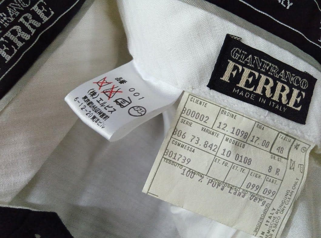 新品 ★ジャンフランコ フェレ ◎黒 ウール　パンツ　48サイズ