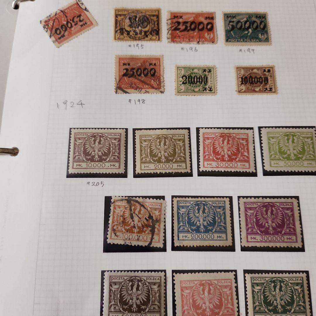 ポーランド　使用済み切手5冊