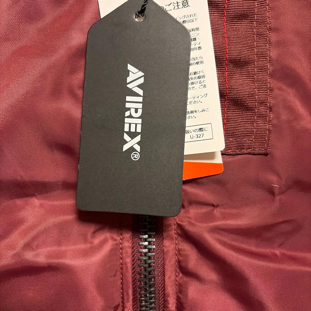 AVIREX バーガンディ MA-1ジャケット　リバーシブル　新品タグ付き