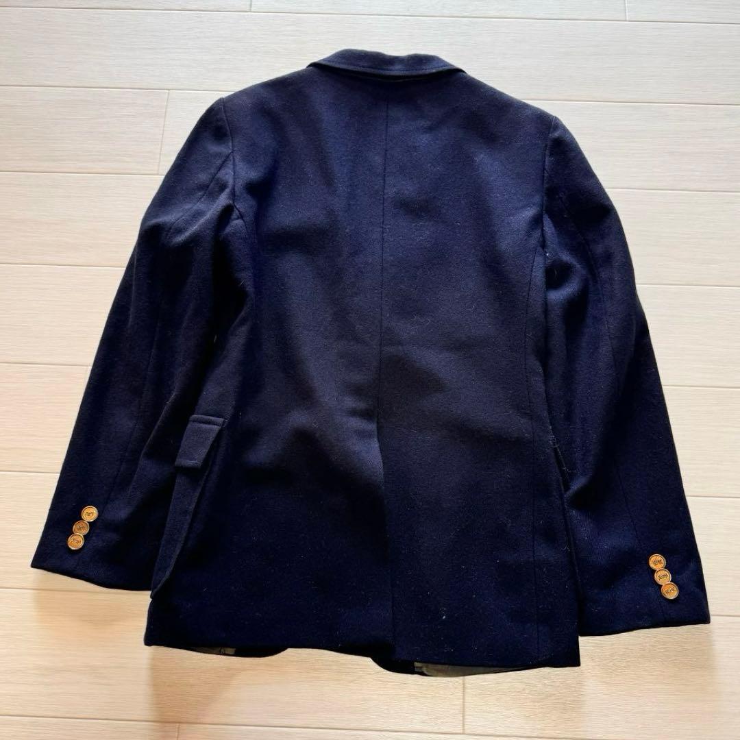 ★美品★ イヴ・サンローラン ジャケット ロゴ入り 金ボタン 紺ブレ テーラード