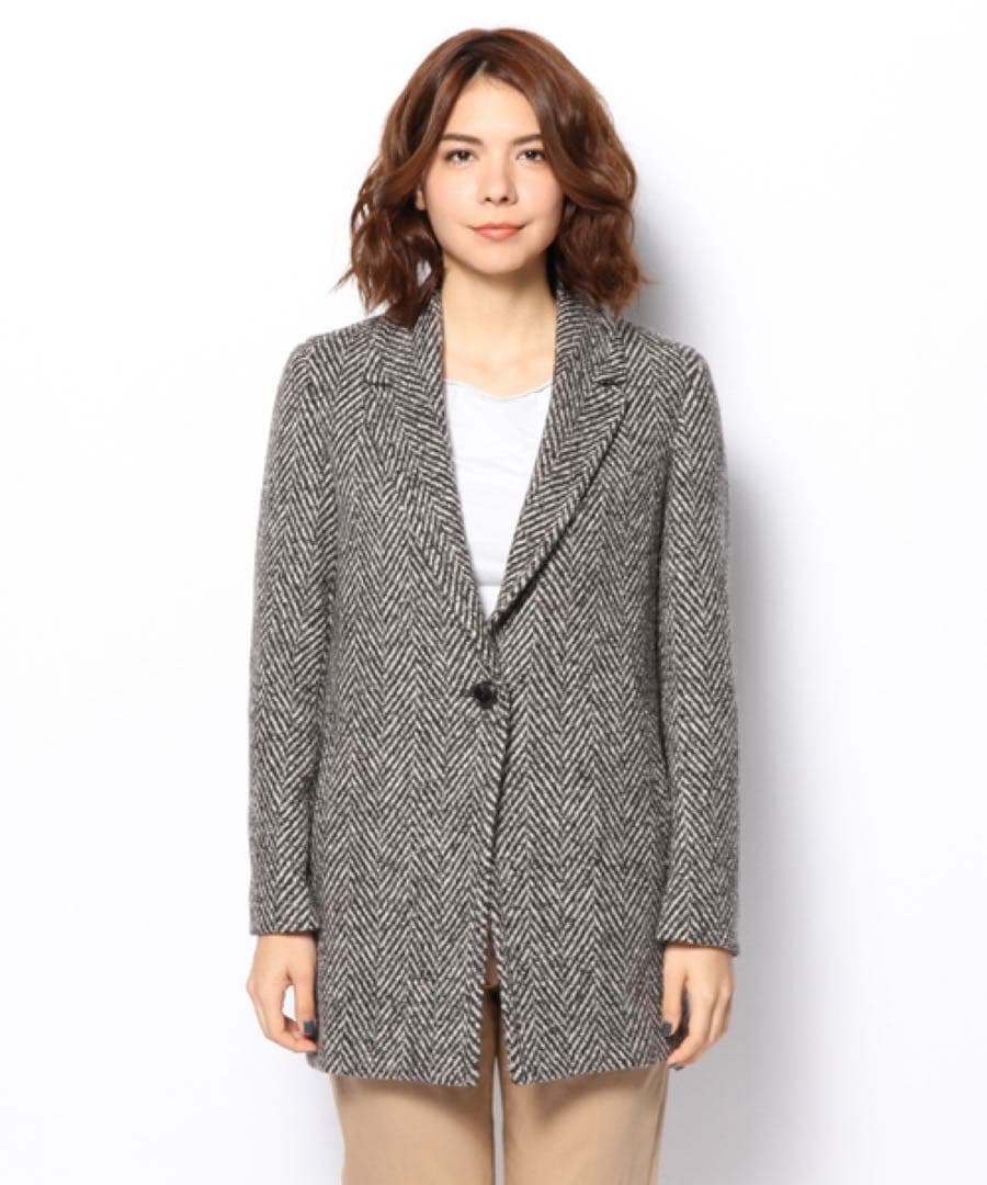 23区 ツィーディヘリンボーン コート