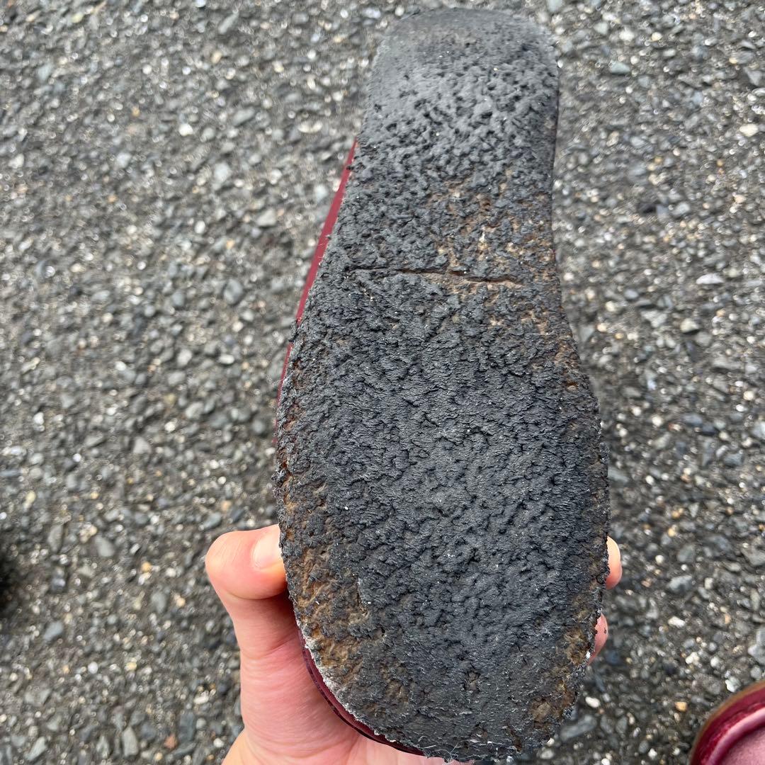 靴 clarks wallabee leather burgundy 26.5