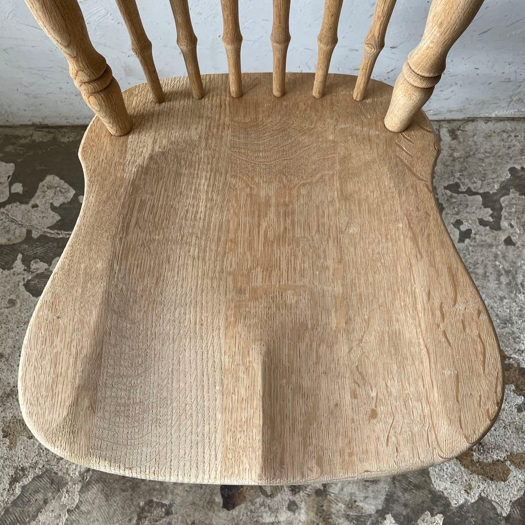 なゆビンテージ ハイバックダイニングチェア　カフェチェア 剥離 no2