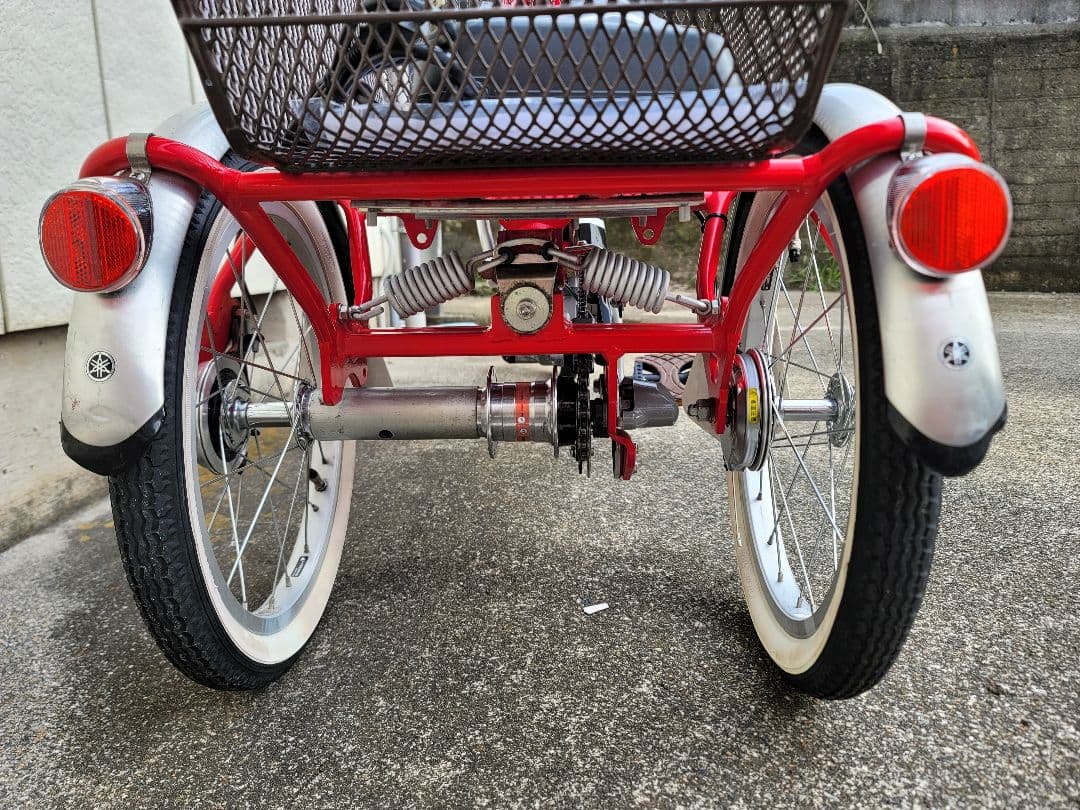 YAMAHA Pas 赤い三輪電動アシスト自転車