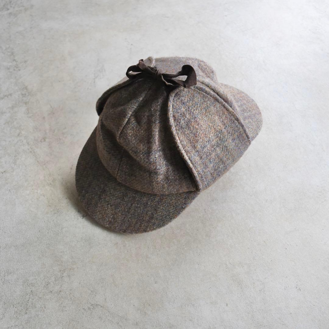 60s ディアストーカーハット ツイード XL USA製 レア ヴィンテージ