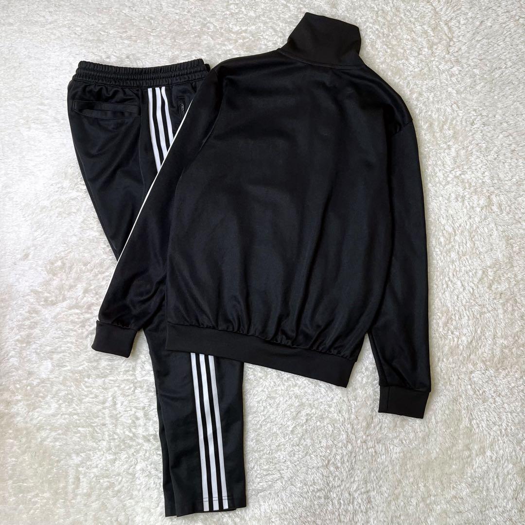 adidasBECKENBAUERアディダスベッケンバウアーセットアップL黒