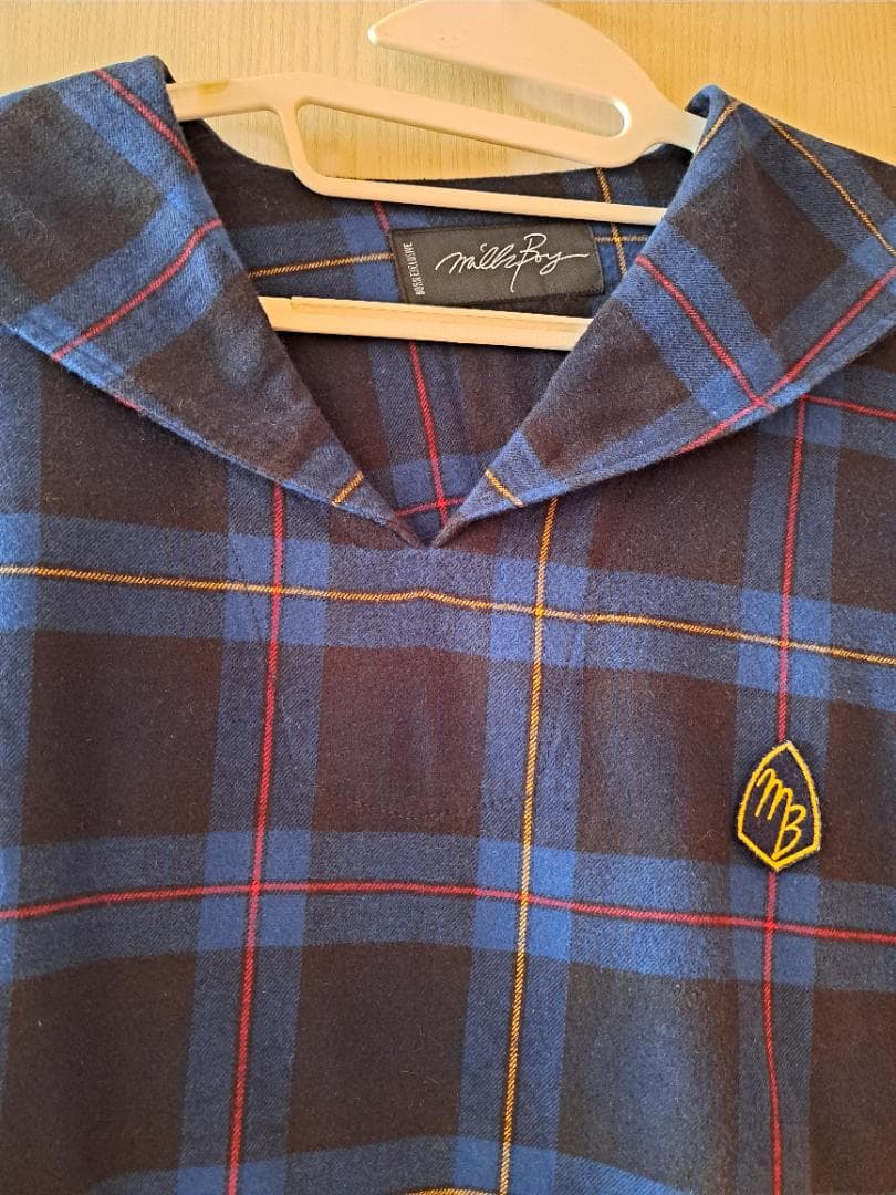 チェックセーラーセットアップブルーMILK BOYミルクボーイ