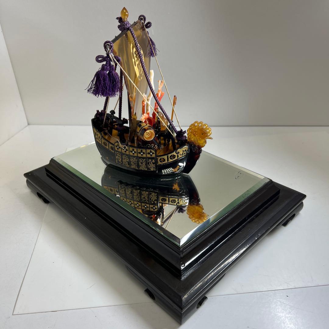 本鼈甲　宝船　1047g(台込) 20×16㎝(宝船)東な8-0201☆2F