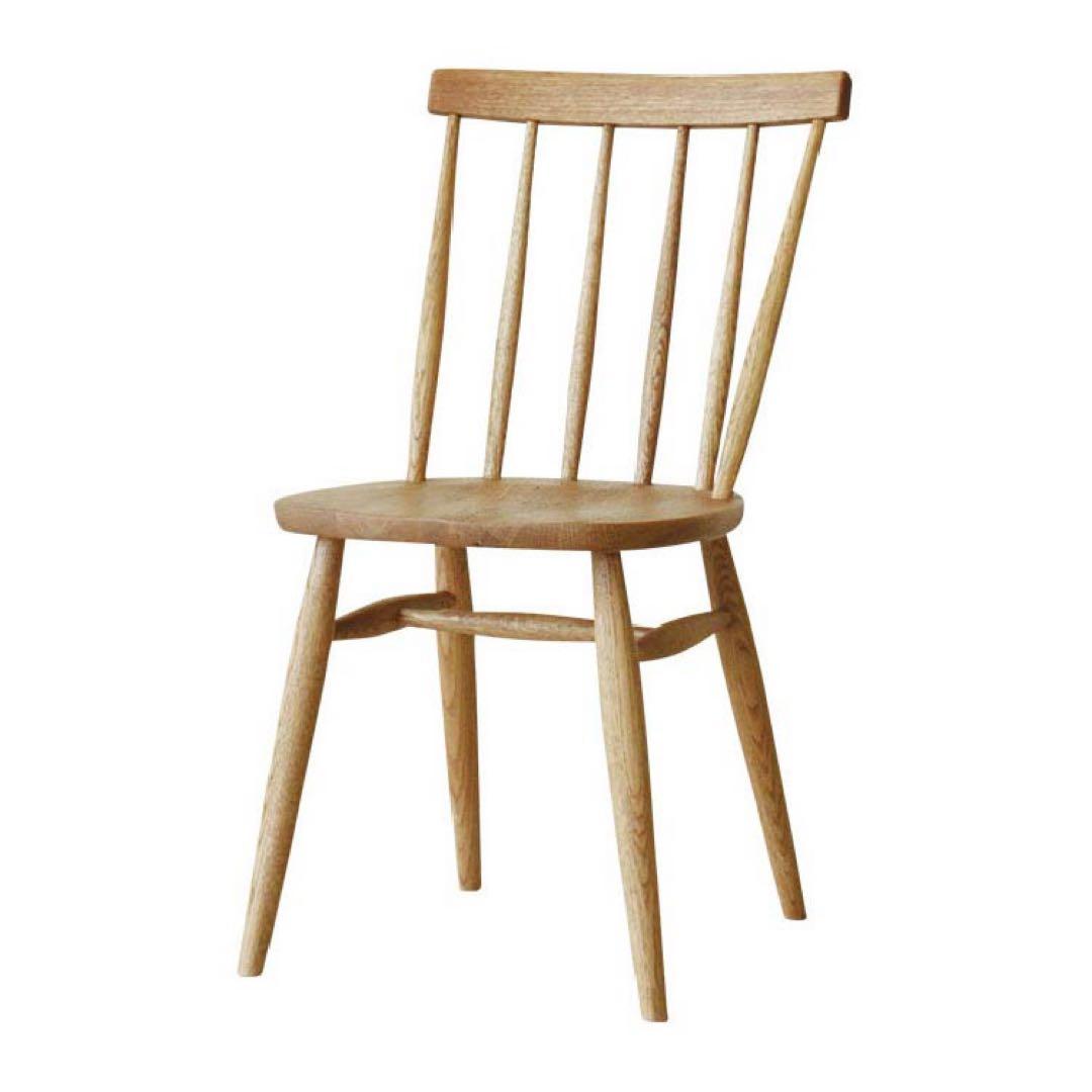 マルケッシュ ダイニングチェア 肘無 オーク材(在庫：2脚)