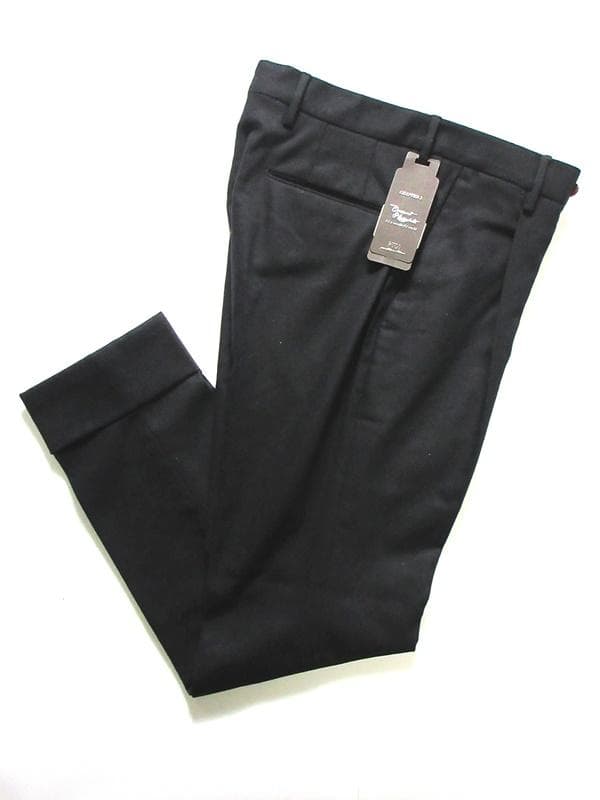 新品 PT01 ウール フランネル ストレッチ パンツ スラックス ブラック