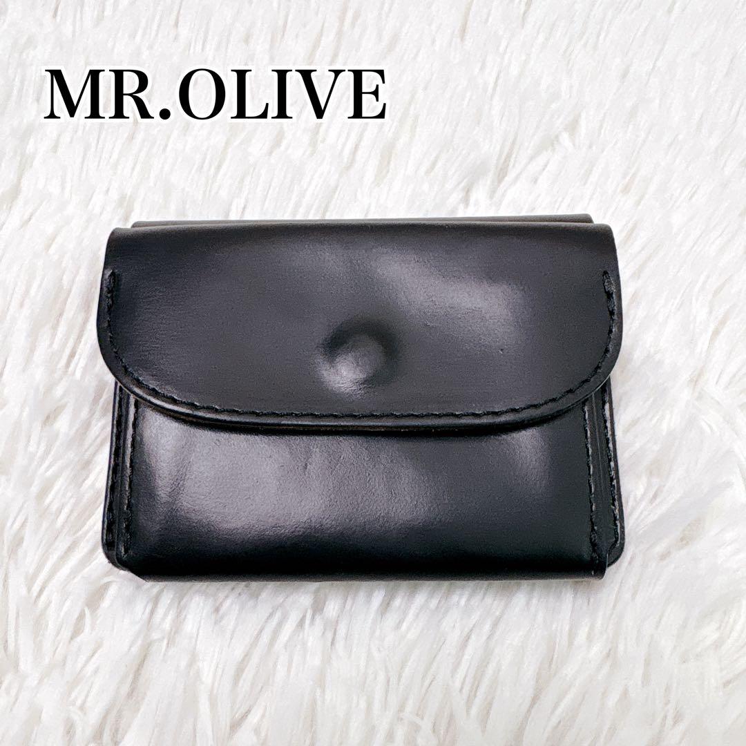 MR.OLIVE　二つ折り財布 ポケット付き クロムエクセル　牛革　ミニ