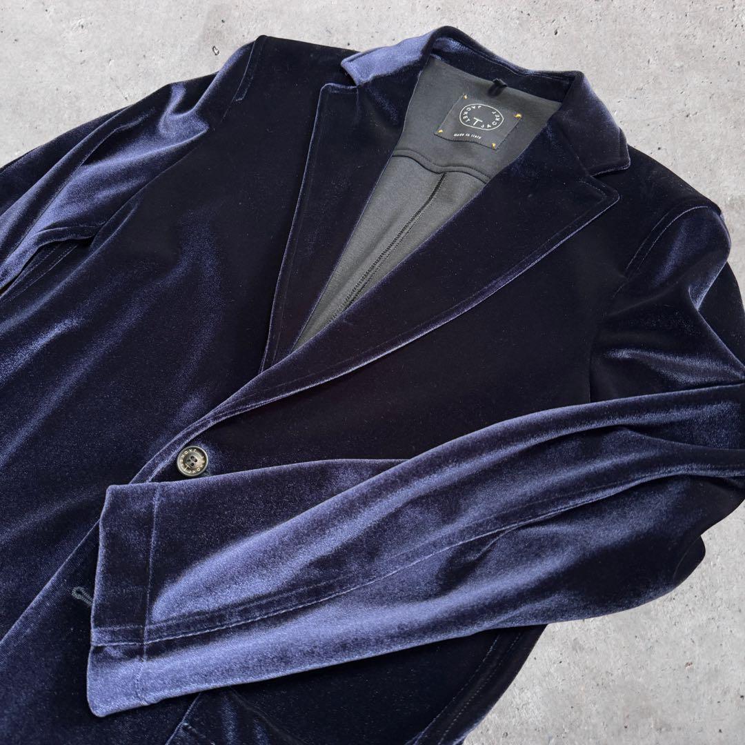【美品】T-jacket ティージャケット ベルベット ネイビー ジャケット