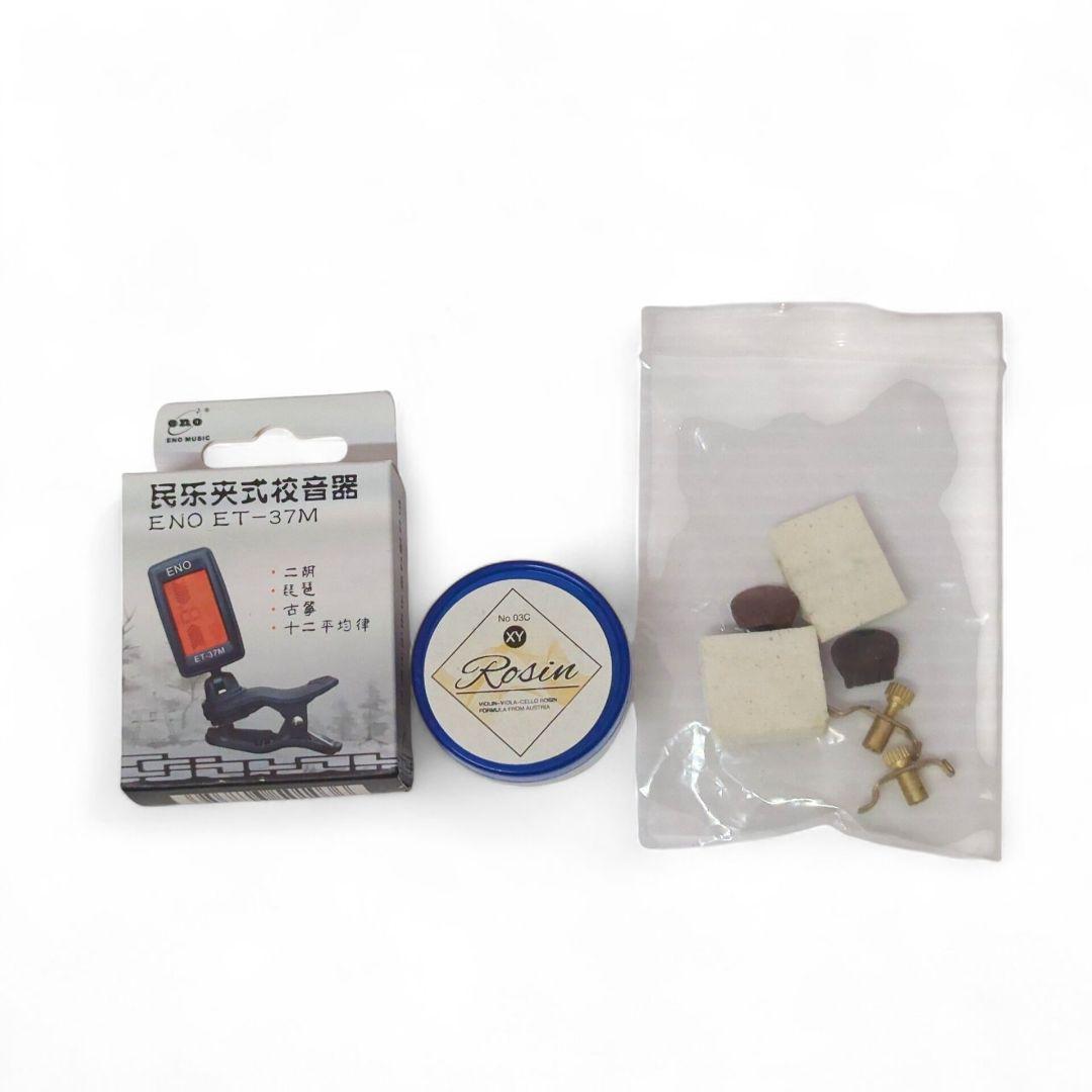 萬菊根製 二胡 優質紫檀 蛇本革 弓付き ケース付き