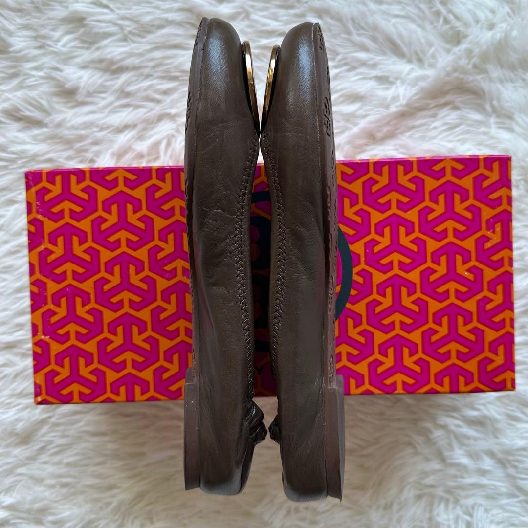 ✨美品✨TORY BURCHトリーバーチ　バレエフラットシューズ　ブロンズ　7