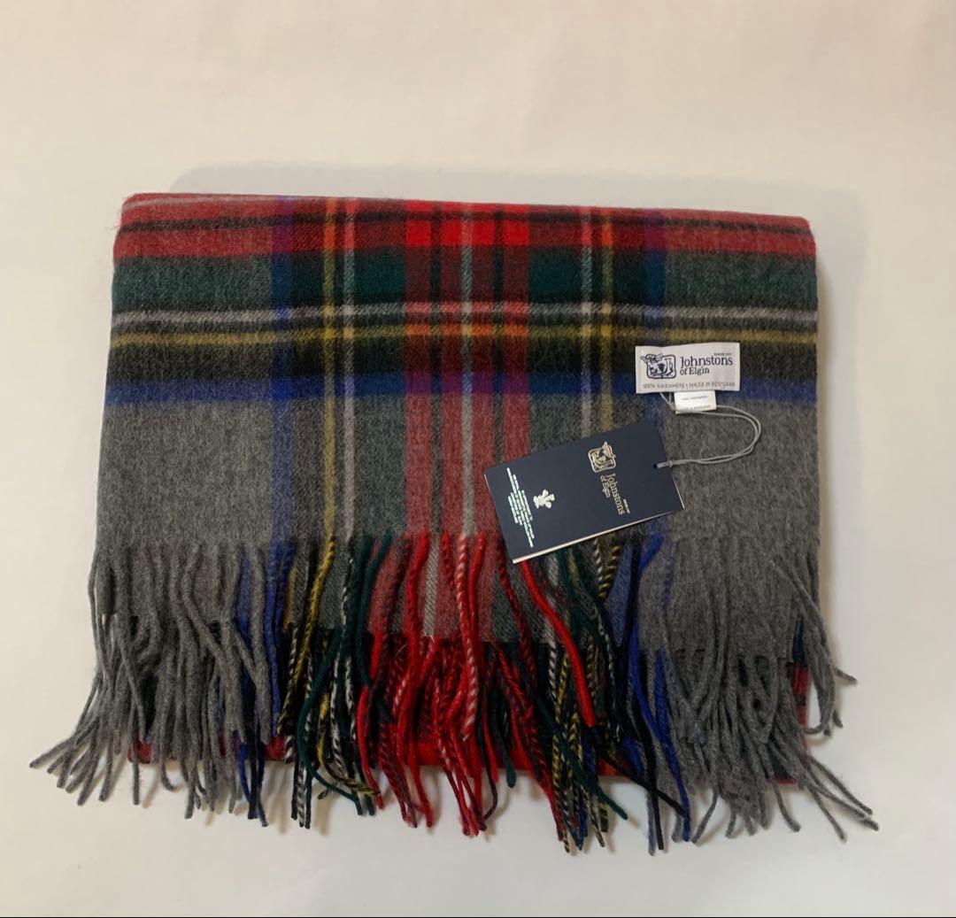 p*y様 大判Johnstons ジョンストンズ チェック柄 マフラー グレース
