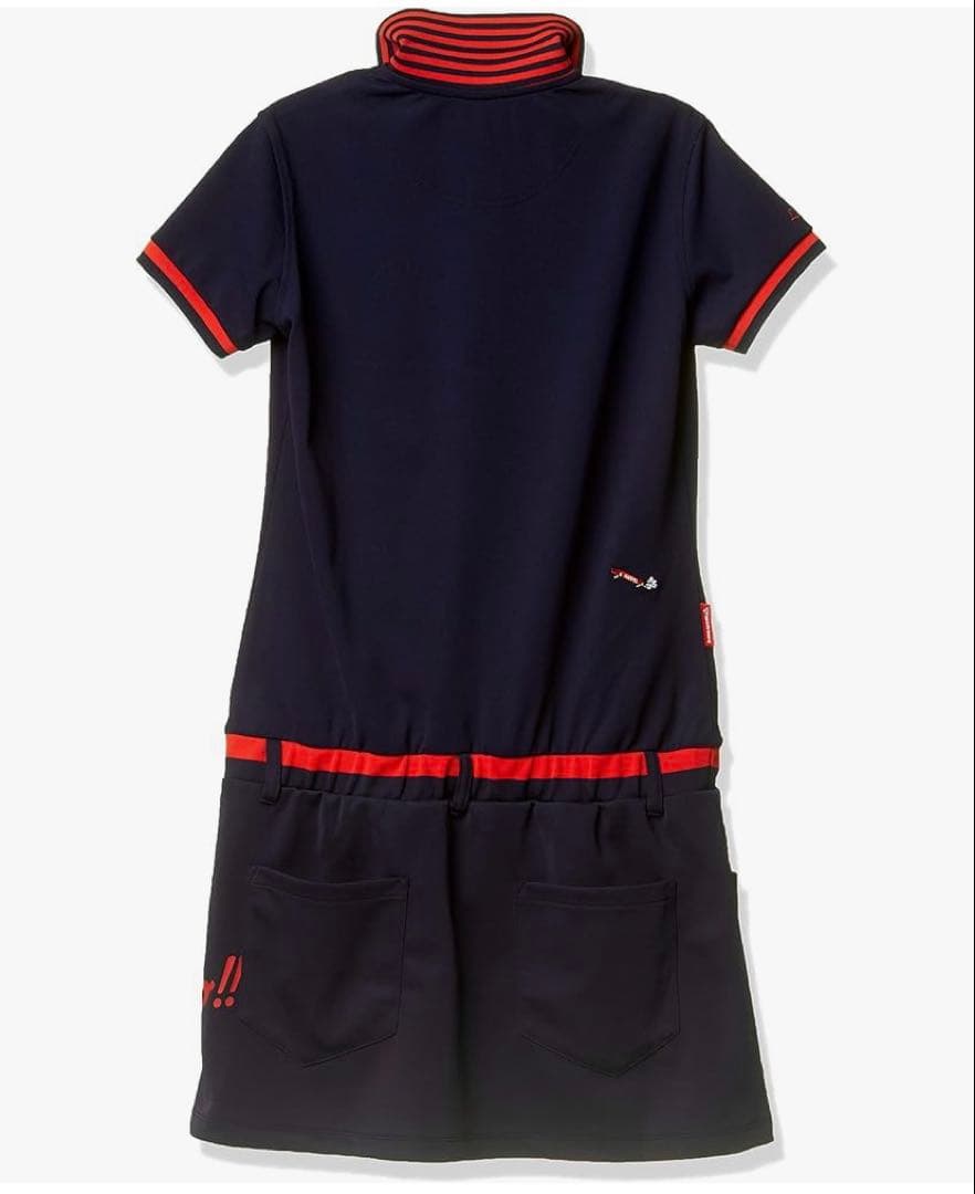 ルコック ゴルフ レディース 半袖ワンピース ネイビー M 吸汗速乾