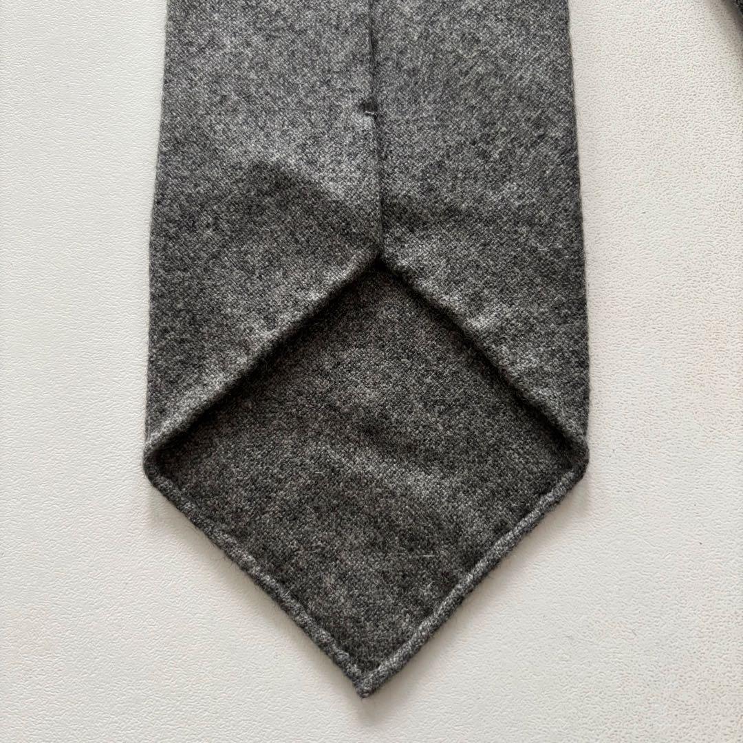 HERMES-PARIS / エルメス ネクタイ カシミア100% 無地 グレー