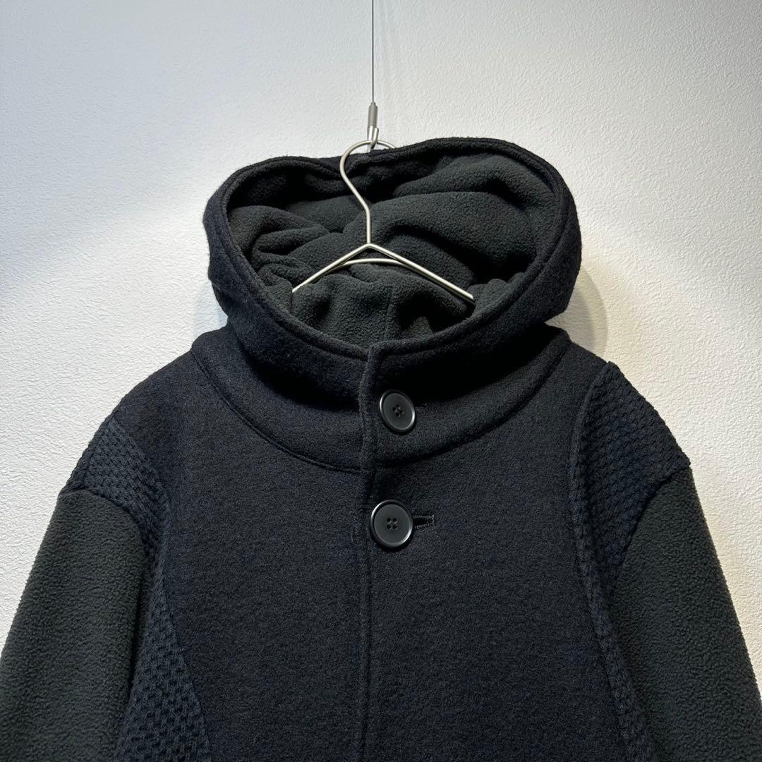 希少 美品 gomme ウール アシンメトリー ドッキング デザイン コートM