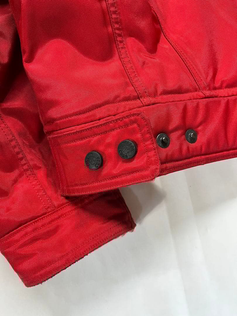 イエローコーン ナイロン シングルライダース ジャケット 赤 大きいサイズ LL