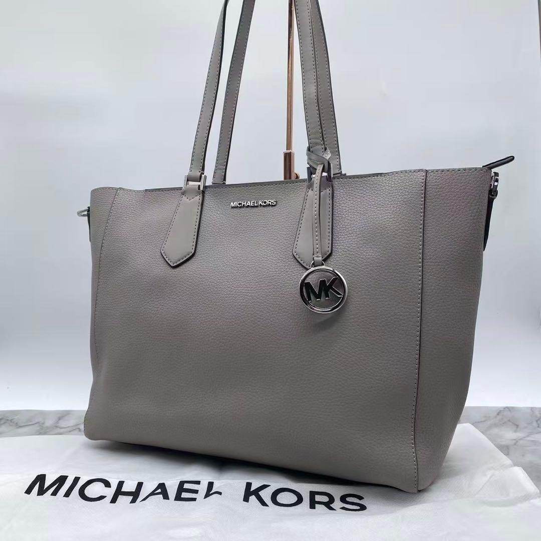未使用級　マイケルコース　トートバッグ　レザー　グレー