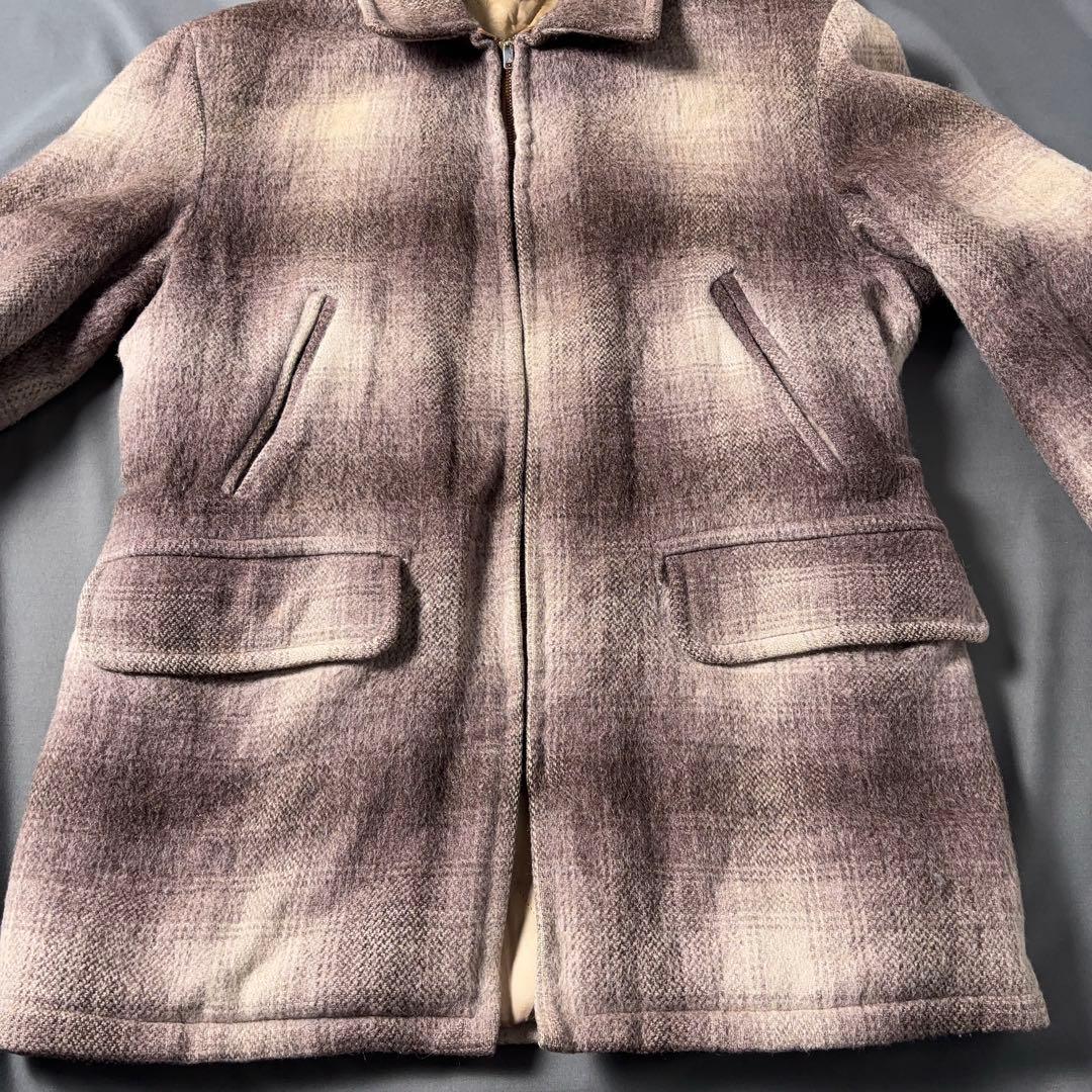 50s ウールスポーツジャケット オンブレチェック キルティング CONMAR