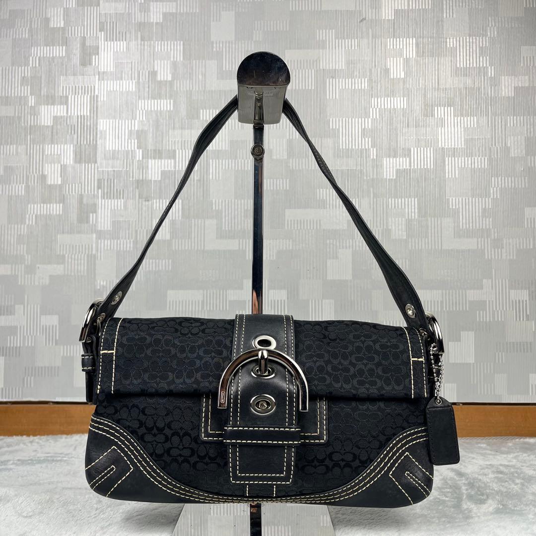 バッグ Vintage Coach Soho Black Shoulder Bag
