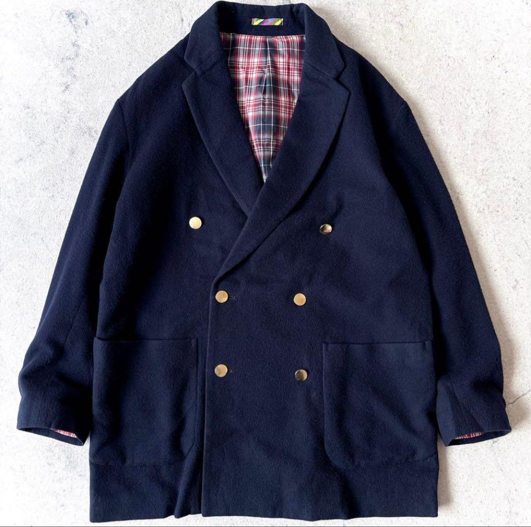 イズネス リバーシブル ウール ダブル 金ボタン ジャケット 定価79200円