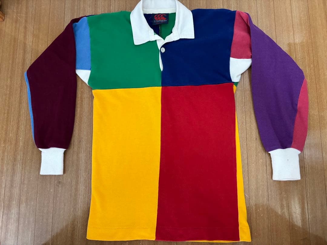 CANTERBURYカンターベリー　マルチカラー ラガーシャツ 長袖