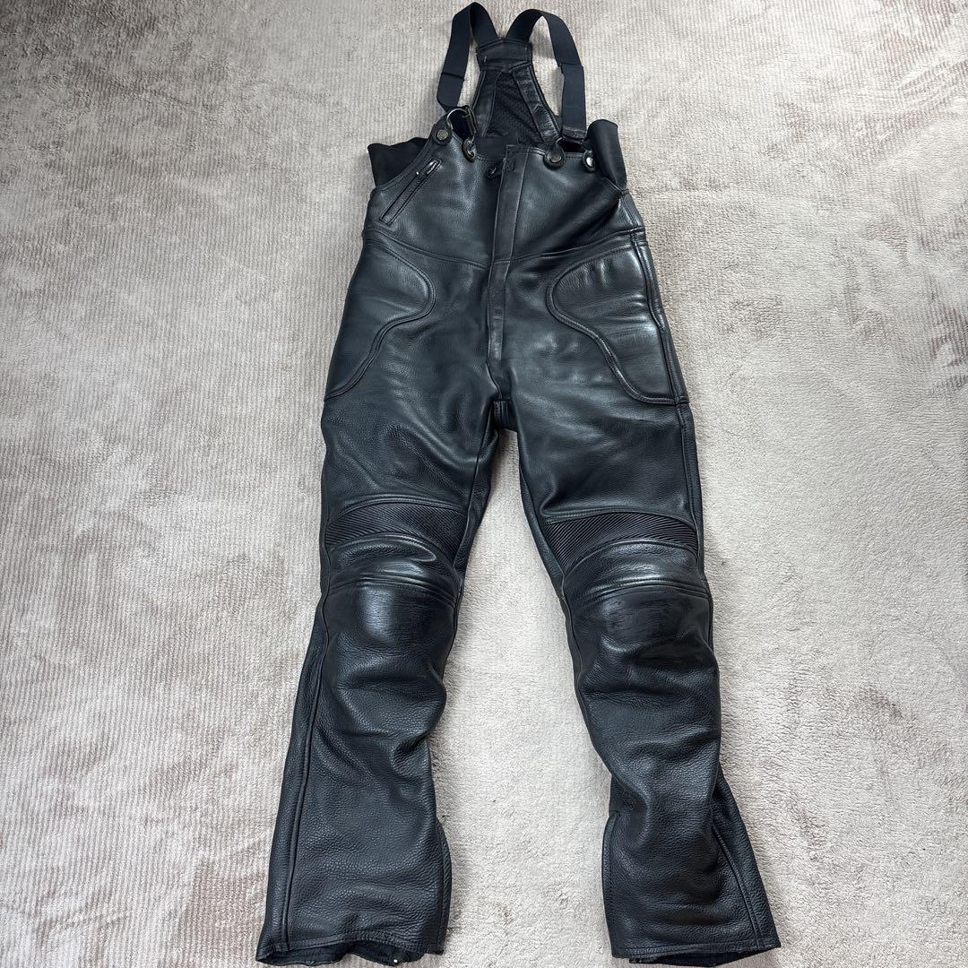 【希少XLサイズ】KADOYAデフュージョンパンツ レザー　ブラック　バイク