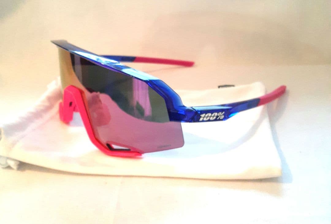 100% Slendale クリアブルー ピンク ワンハンドレッド サングラス