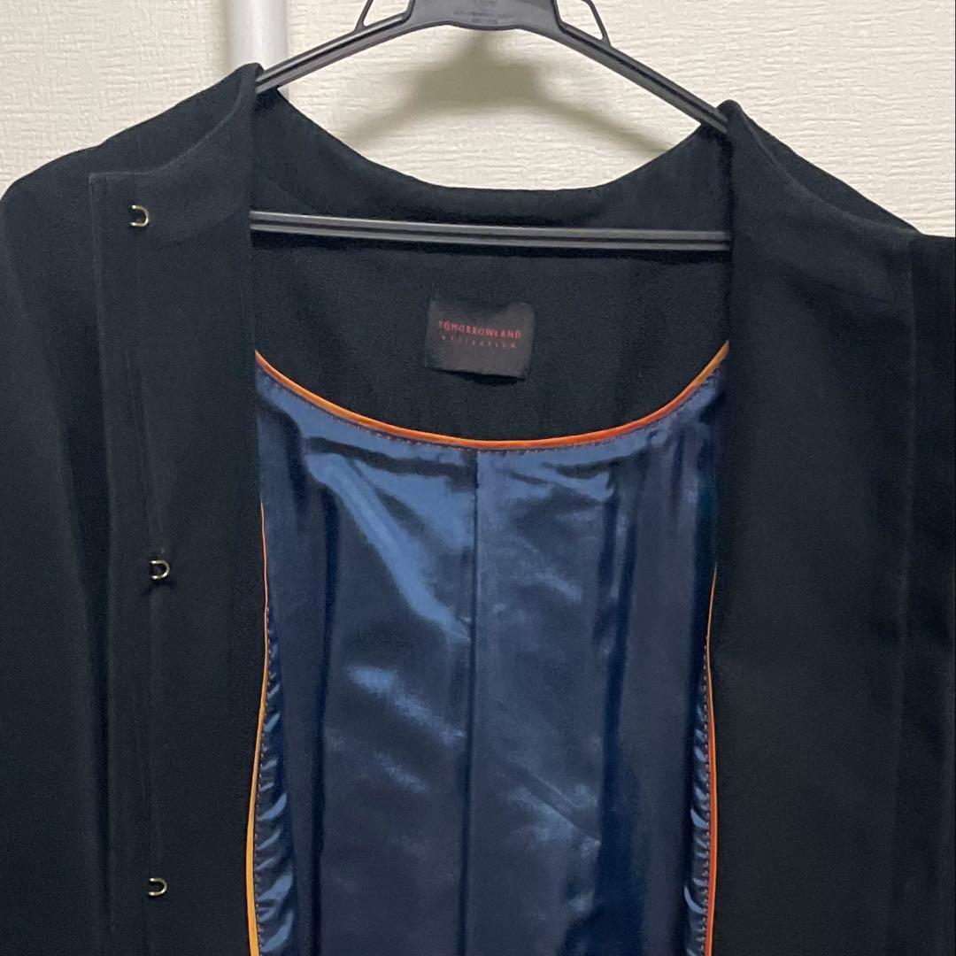 TOMORROWLAND トゥモローランド ノーカラーコート シルク