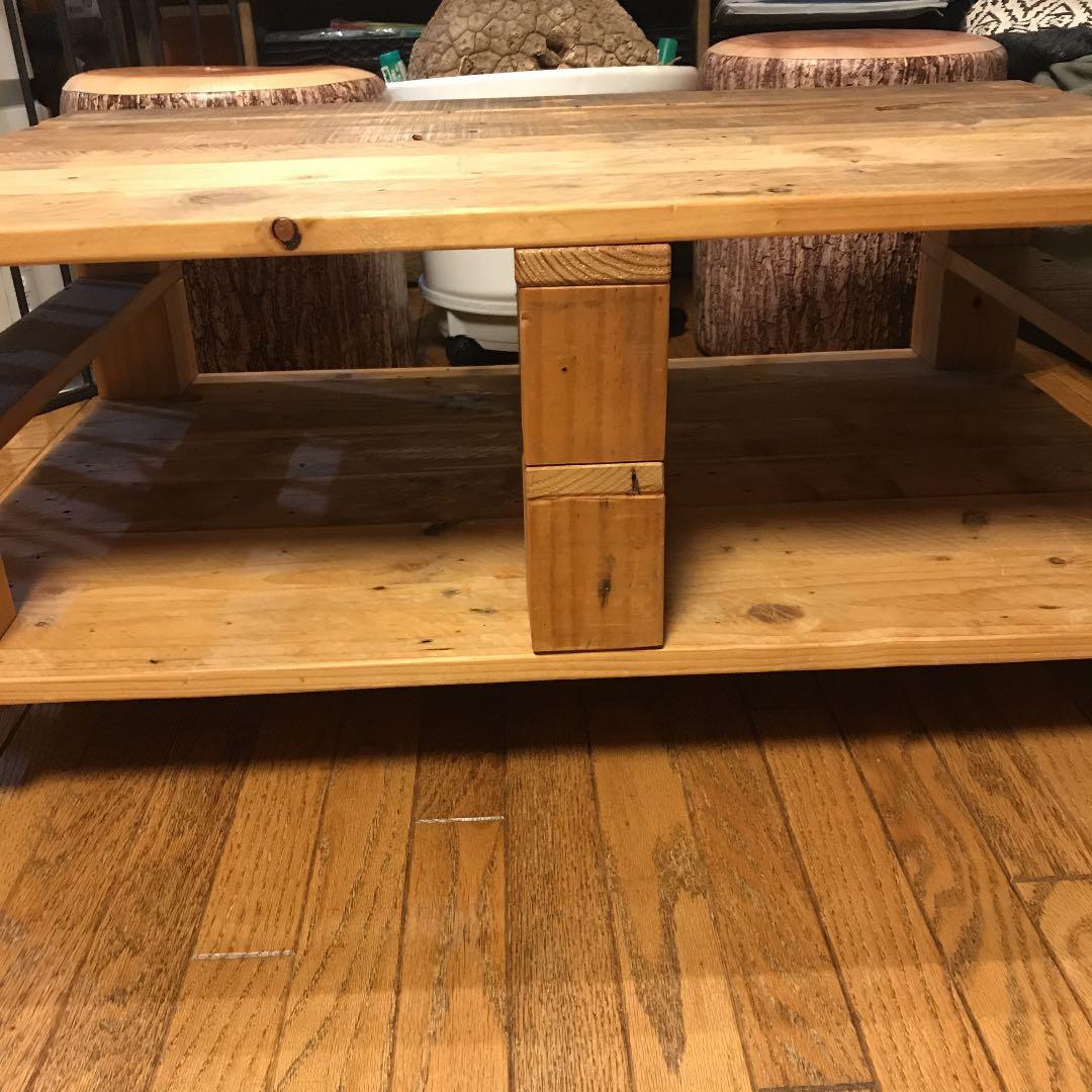 CHARA◼︎古材キャスター付きテーブル