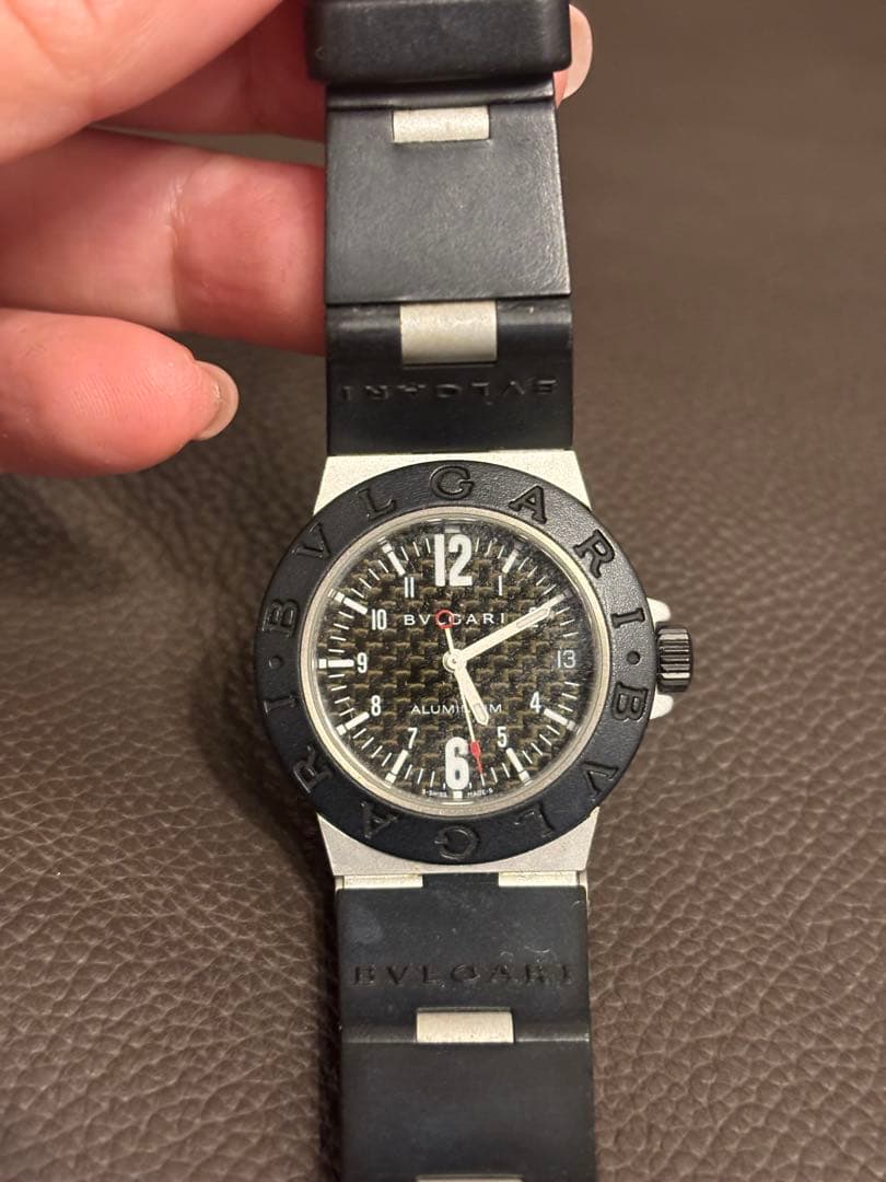 BVLGARI アルミニウムウォッチ ブラック レディース