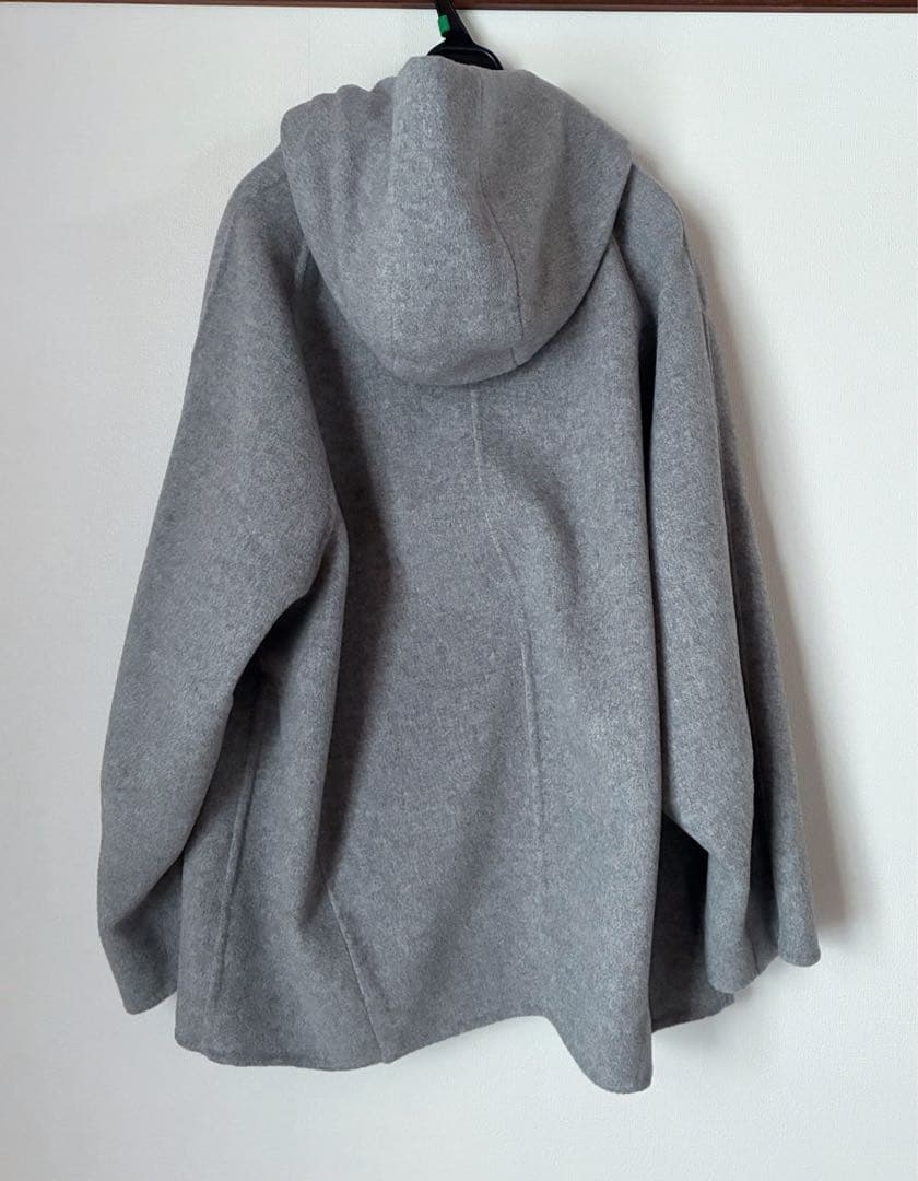 crewreリバーフーデッドミドルコートlight gray2