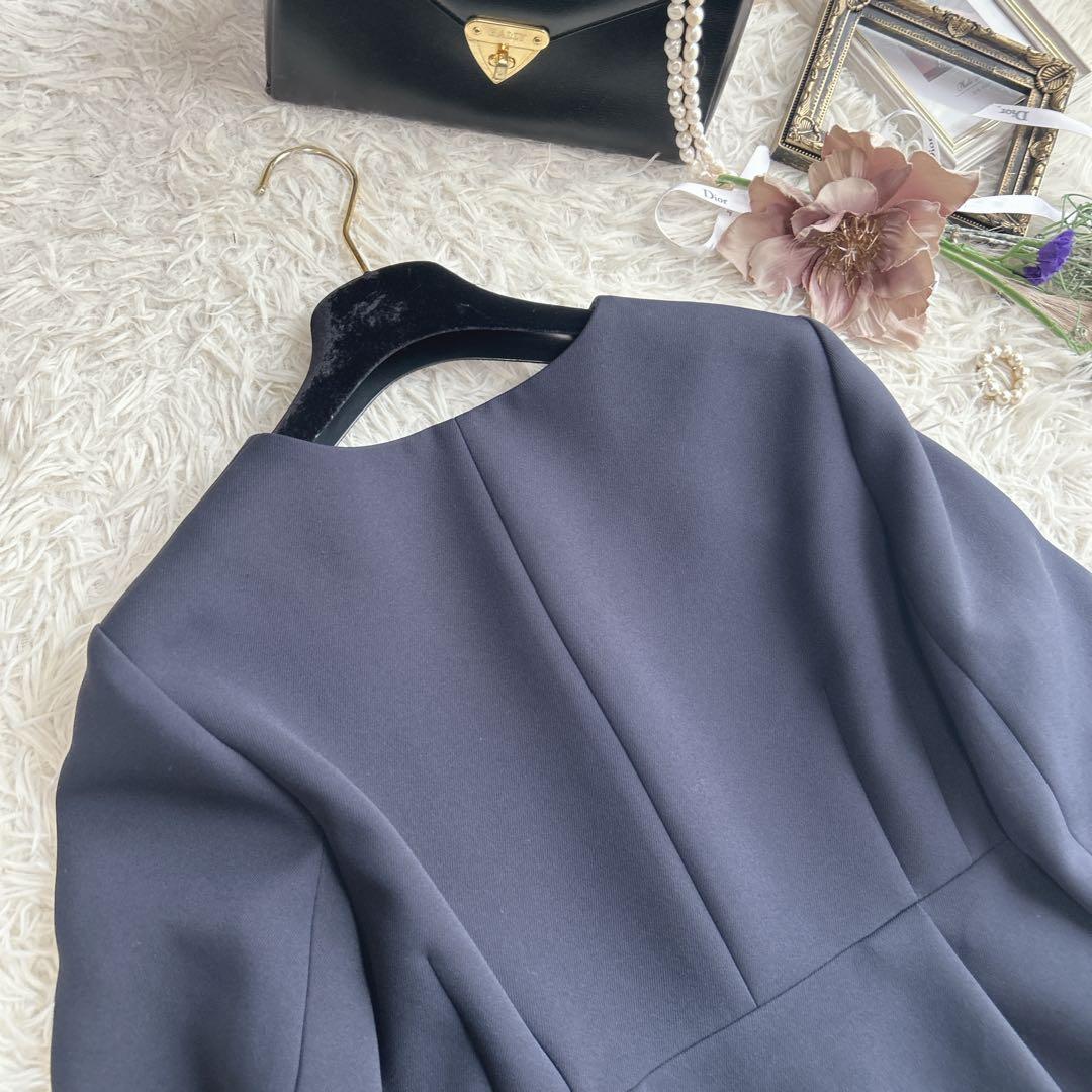 ラトータリテ　【M】トリプルクロスペプラムジャケット　ネイビー　セレモニー