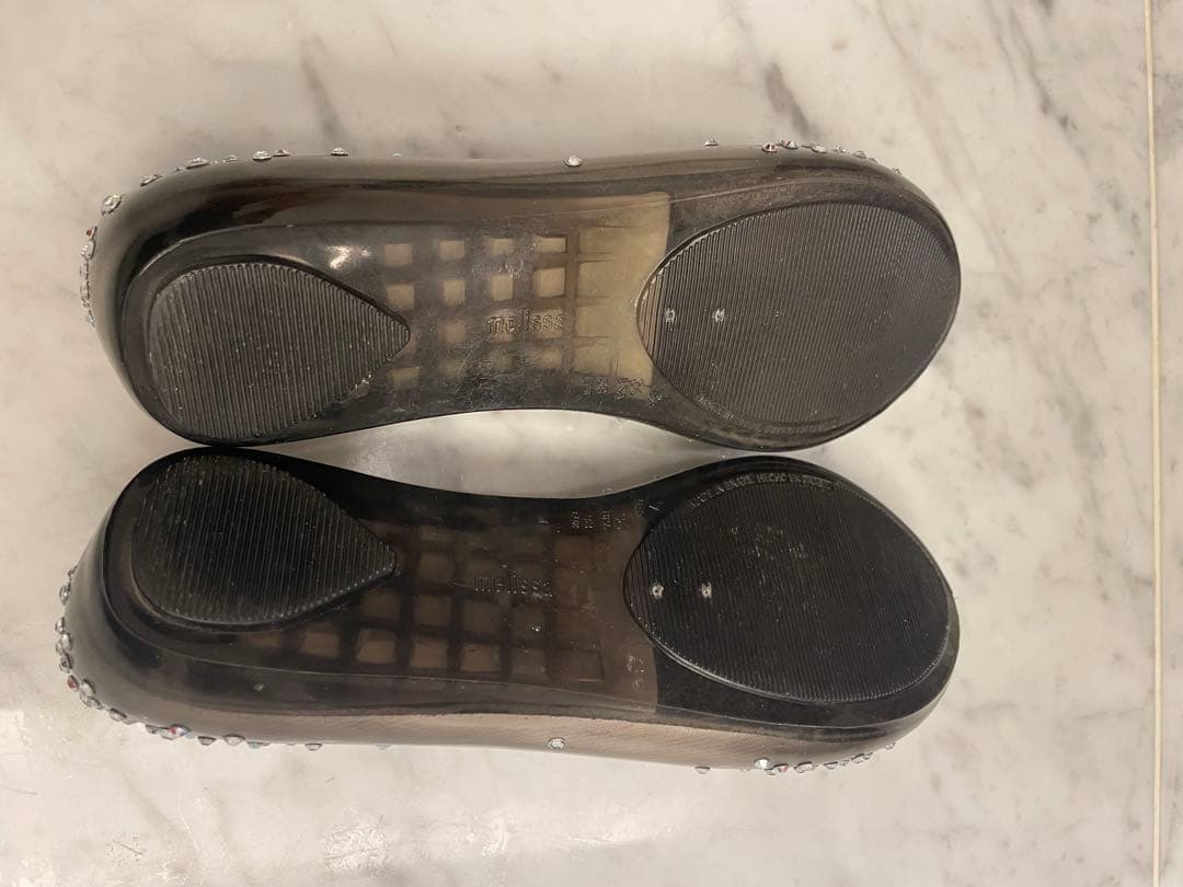 美品 USA7 メリッサ Melissa スワロフスキー パンプス