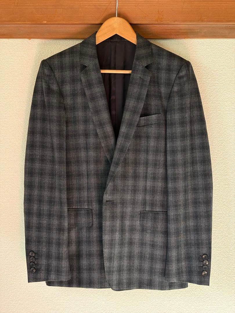 JOHN LAURENCE SULLIVAN グレー系チェック柄スーツ　38