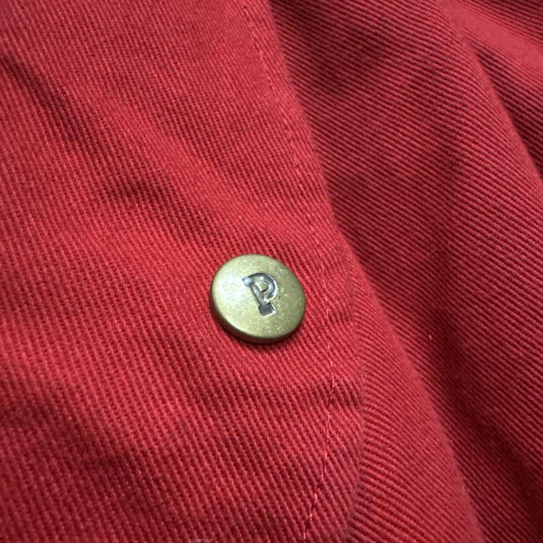 【美品】ピンクハウス　イニシャルロゴ　ワッペン　ブルゾン　クマ刺繍　レッド　赤