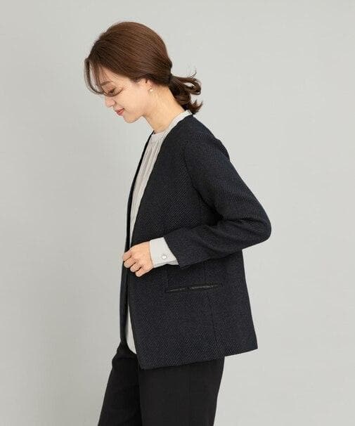 URBAN RESEARCH DOORS ツイードVネックロングジャケット