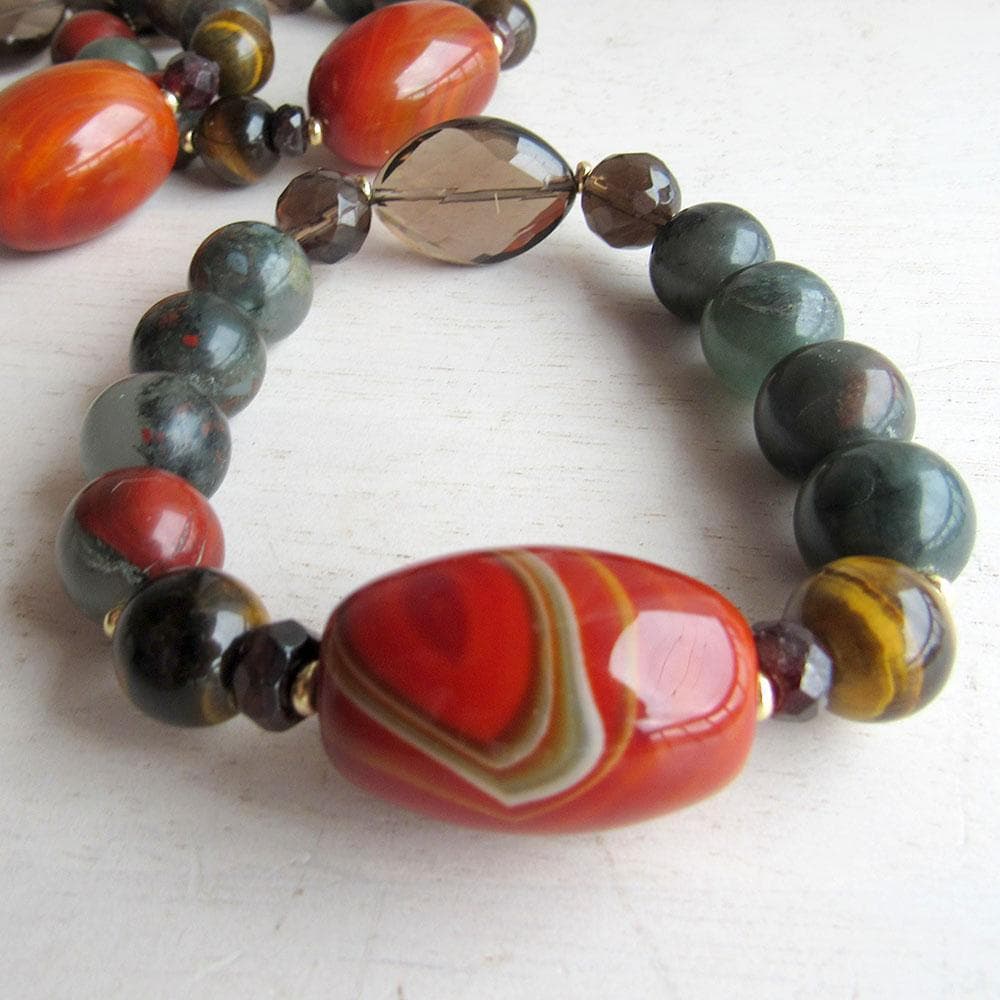 パワーストーン 天珠 ブラッドストーン めのう 赤瑪瑙 健康 長寿 数珠